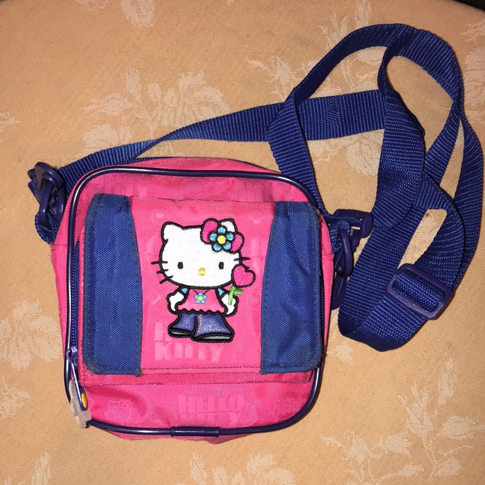 Vintage Hello Kitty Pink and Navy Kids Crossbody Bag